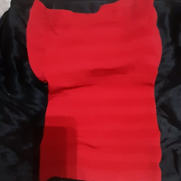 Red Embellished Tube Top, one size comfy fit stretch acrylic, removable padding - Picture 3 of 4